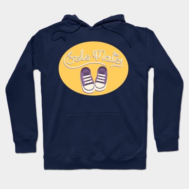 Sole Mates - Yellow and Purple Hoodie by Abbilaura